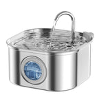 Stainless Steel Smart Pet Water Dispenser with Automatic Circulation and Filtration, Large Capacity Feeder for Cats and Dogs