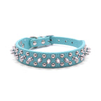 Small Spiked Black Dog Cat Collar For Small Medium Dogs Boy Male - Adjustable Studded Puppy Collars - Soft Padded Punk Leather Dog Collar For Chihuahua French Bulldog Pug