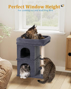 Cat Tree for Large Cats 24in Tower with Perch Condos Scratching Post
