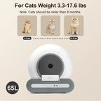 DOEL 65L Self-Cleaning Cat Litter Box with App Control | Automatic Smart Litter Box