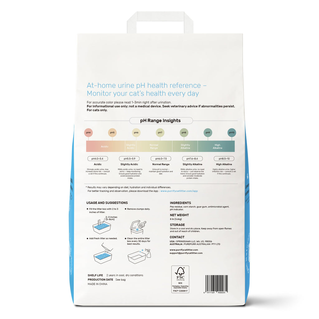 Purrify Health Monitoring Cat Litter Color Changing Clumping Low Dust