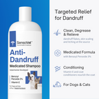 Anti-Dandruff Shampoo for Dogs & Cats - 12oz