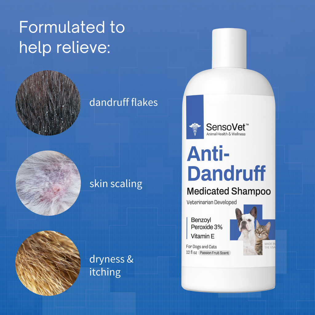 Anti-Dandruff Shampoo for Dogs & Cats - 12oz