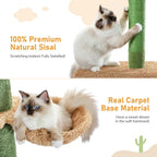 5 Tier Cat Tree Tower with Scratching Posts & Hammock