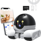 WiFi Robot Pet Camera – 1080P, 2-Way Talk, Night Vision & Motion Detection