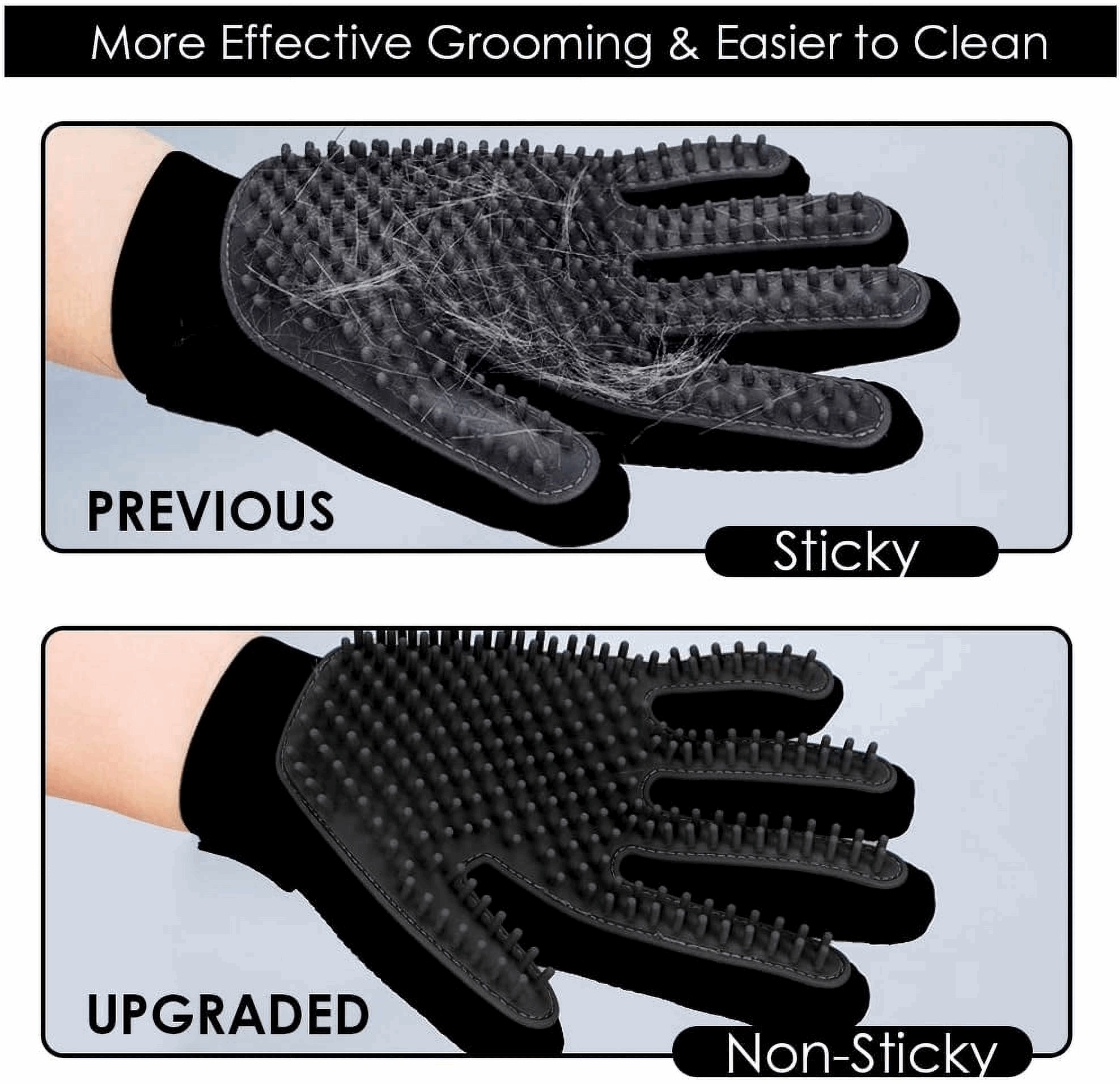 Silicone Pet Grooming Gloves – Fur Remover Mittens, 1 Pair