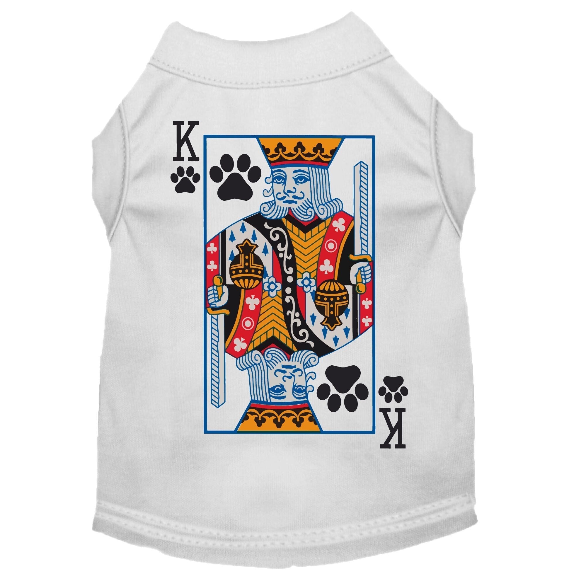 Halloween Pet Dog & Cat Shirt Screen Printed, "King Of Clubs Costume"