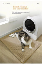 Large Cat Litter Mat | Double Layer Waterproof Honeycomb Design with EVA Foam