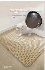 Large Cat Litter Mat | Double Layer Waterproof Honeycomb Design with EVA Foam