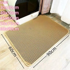 Large Cat Litter Mat | Double Layer Waterproof Honeycomb Design with EVA Foam