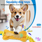 BENTOPAL Interactive Squeaky Dog Bone Toy Motion Activated Small Puppy