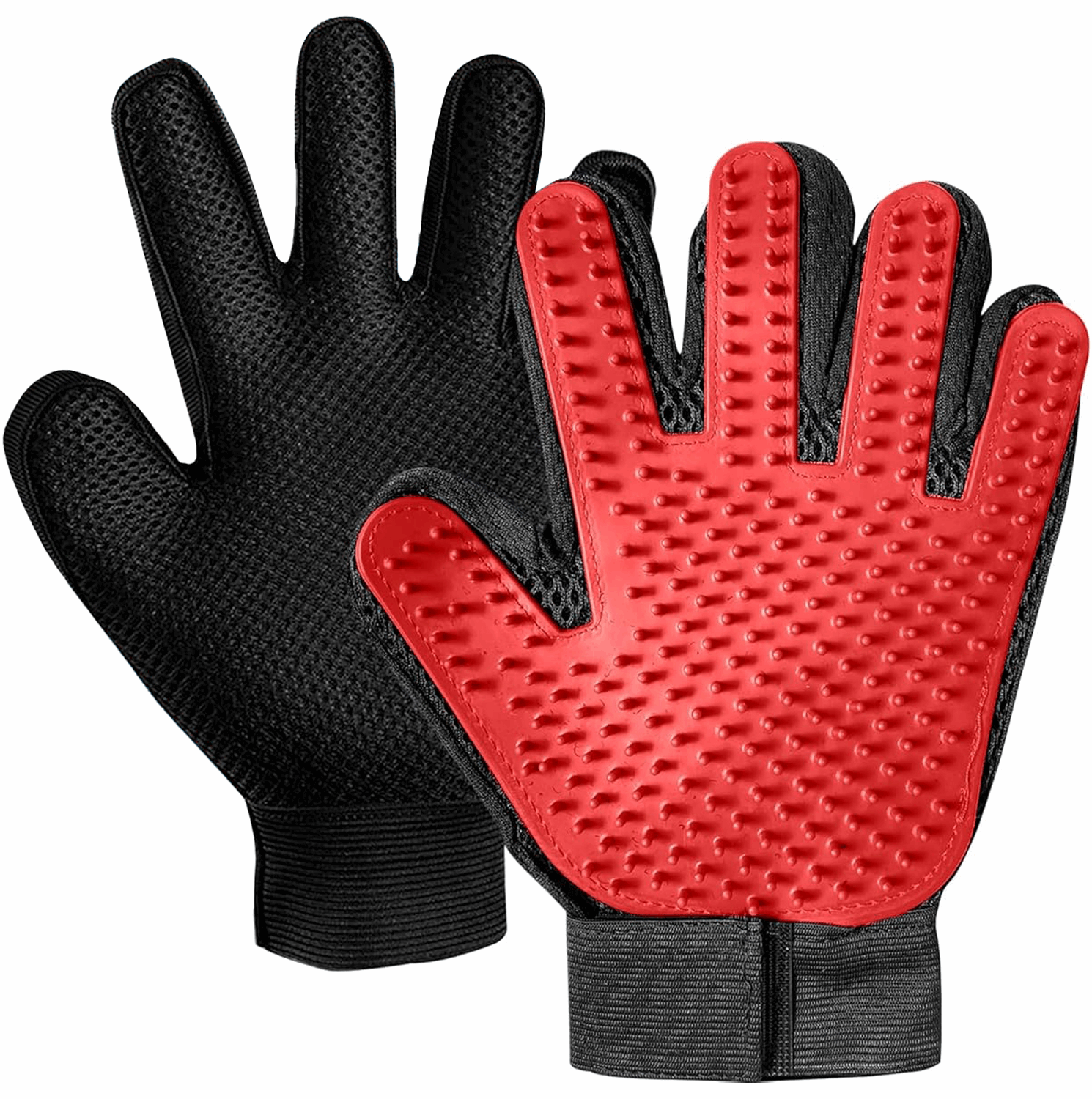 Silicone Pet Grooming Gloves – Fur Remover Mittens, 1 Pair